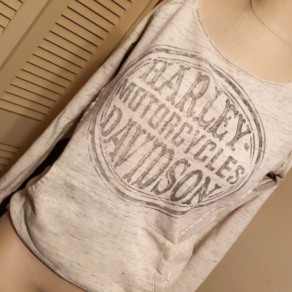 Off the shoulder harley davidson sweater